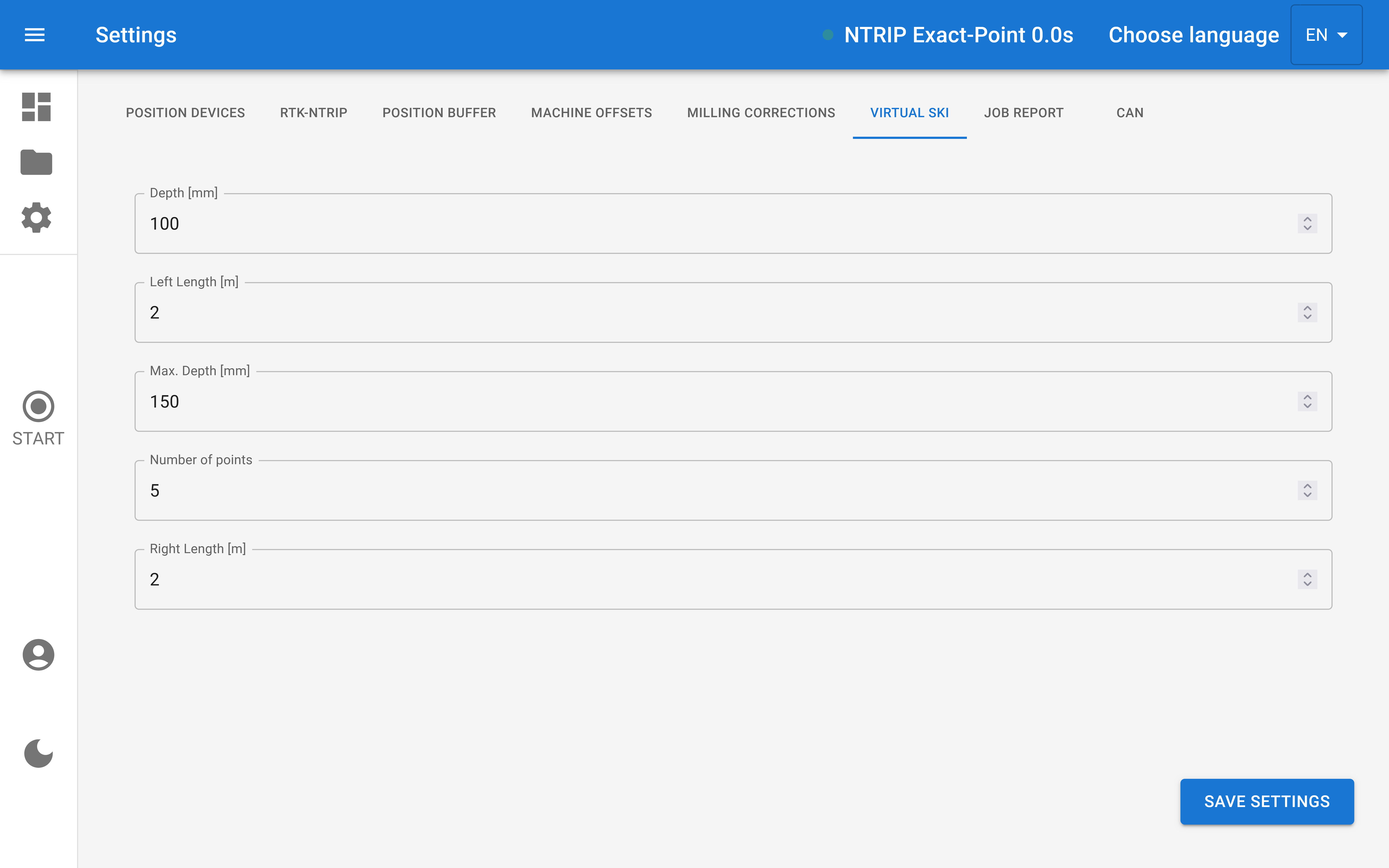 Virtual SKI settings